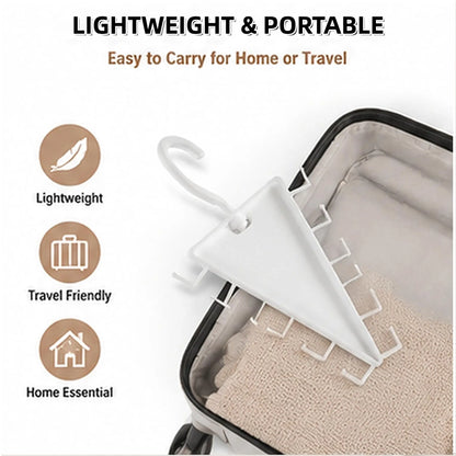 V-Shaped 360° Rotating Closet Organizer Hanger, Space-Saving 12-Hook Storage Rack