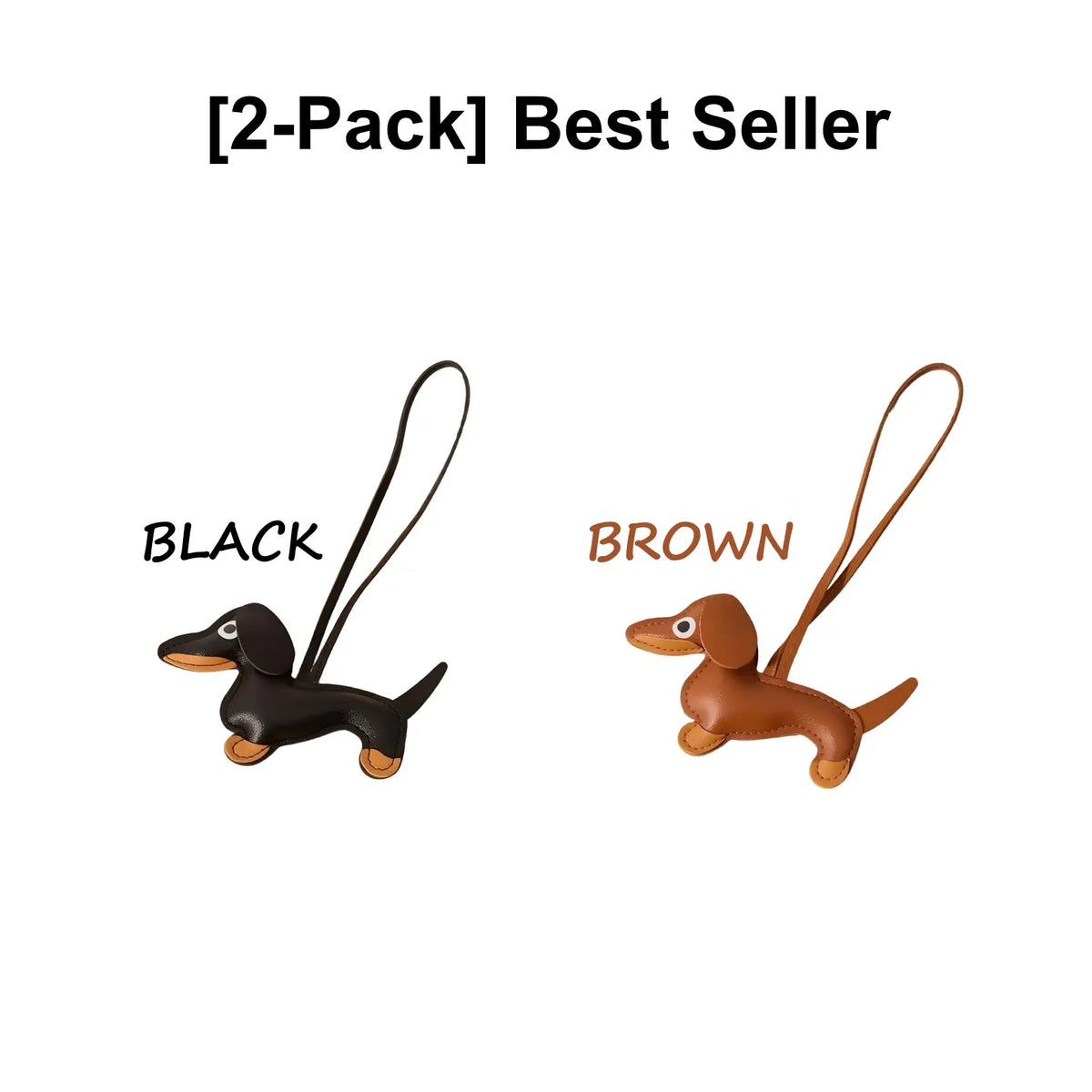 Cute Dachshund Keychain & Bag Charm, PU Leather Puppy Pendant, Y2K Accessory for Women & Men