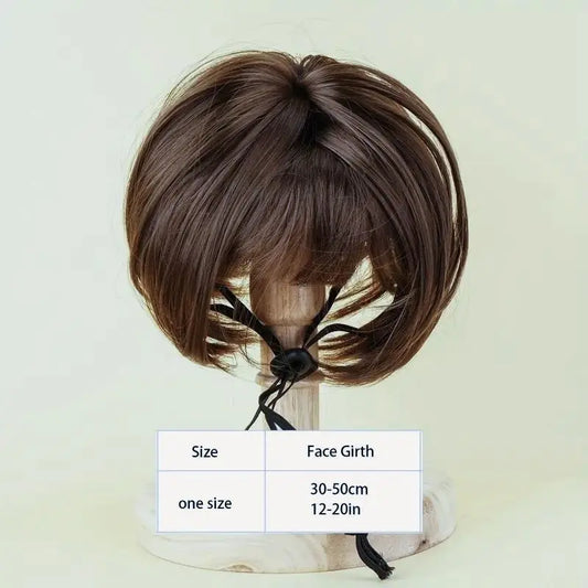Cute Short Hair Wig Pet Headband, Funny Pet Wig Hair Accessories for Dogs & Cats, Valentine's Day Gift