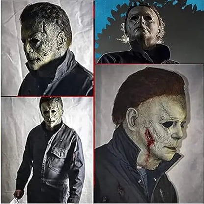 2026 Bloody Horror Latex Mask – Realistic Scary Full-Head Mask, Creepy Halloween Costume, Haunted House & Horror Party Accessory for Adults