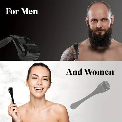 Derma Roller for Beard Hair Face Skin Microneedle Roller for Women & Men Beard Roller, Safe & Easy To Use, 0.25mm