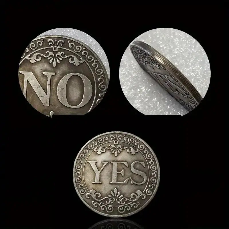Yes No Decision Maker Lucky Coin, 1 Count Double-sided Commemorative Coin, Collectible Gift for Friends, Classmates, Family