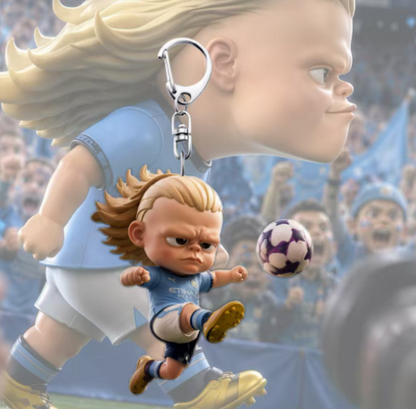 4PCS Cartoon Soccer Acrylic Keychain Set – Cute Bag & Key Charms