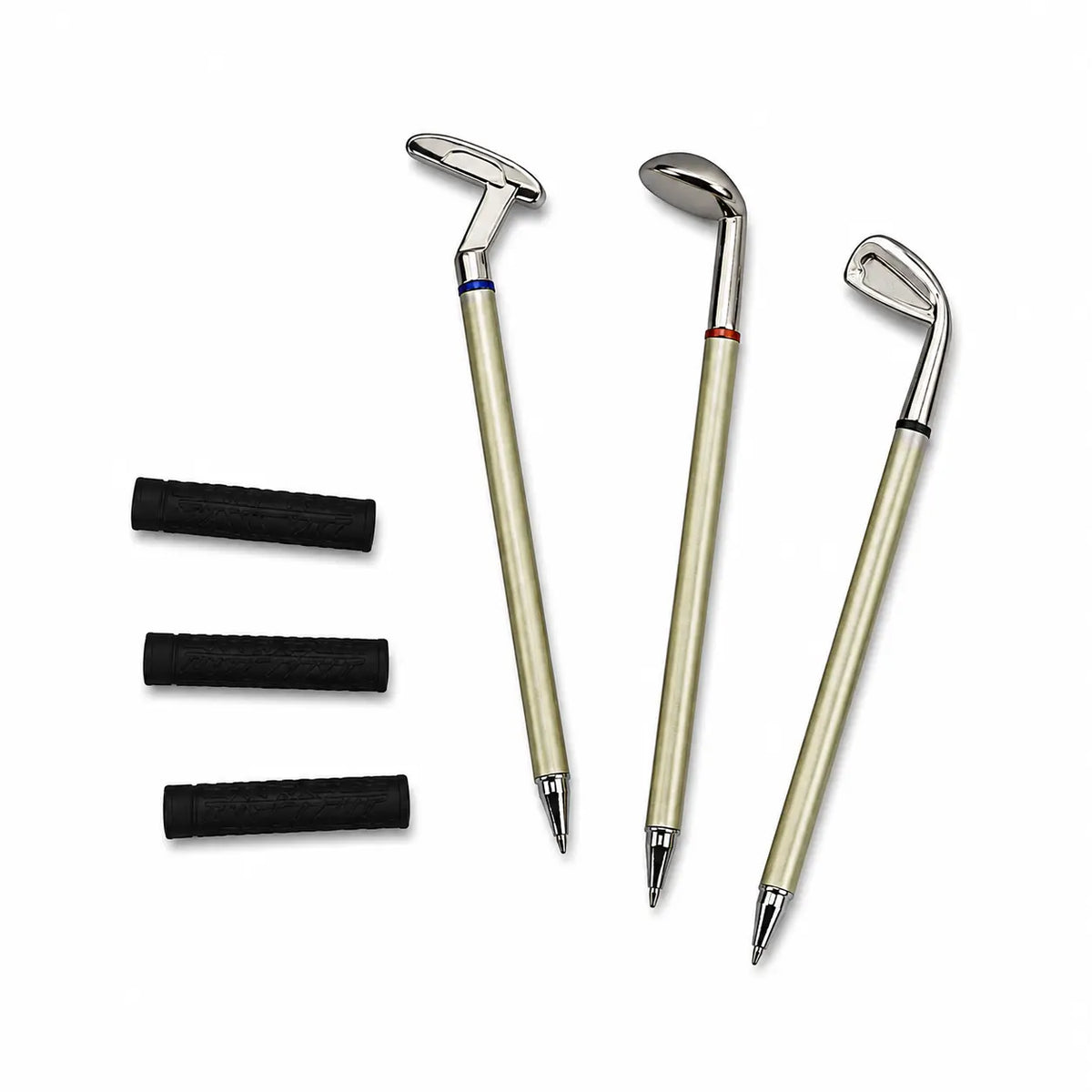 Golf Bag Pen Holder Set with 3 Golf Club Pens – Creative Desktop Organizer & Gift for Golf Lovers