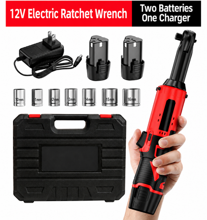 Cordless 3/8" Electric Ratchet Wrench, 45 Nm High-Torque Car Repair Tool