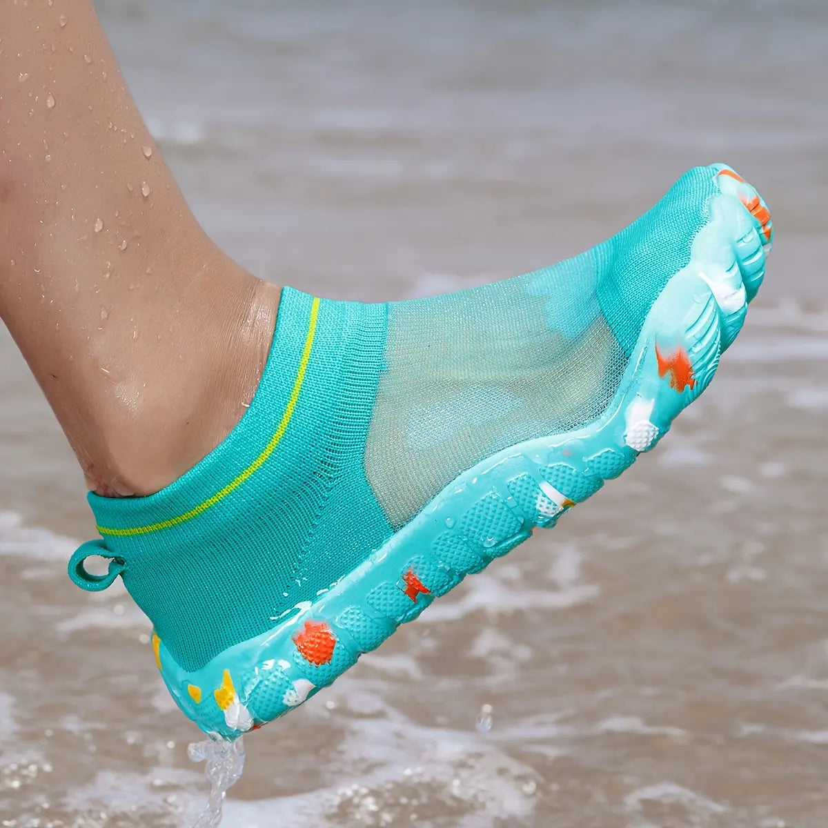 Women’s Quick-Dry Water Shoes, Stretchy Breathable Swim & Beach Shoes with Soft EVA Sole