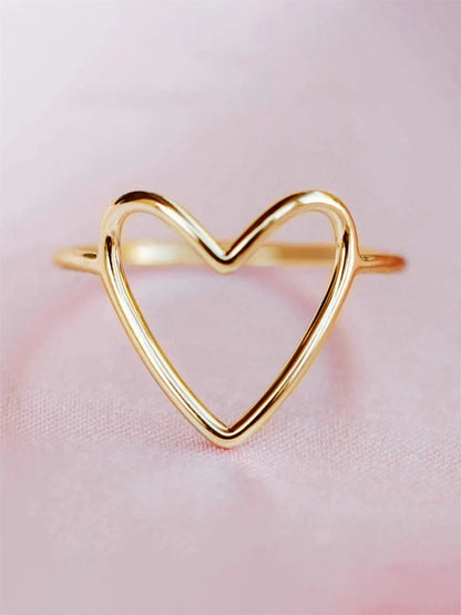Heart Design Ring for Women & Girls, Trendy Elegant Fashion Jewelry