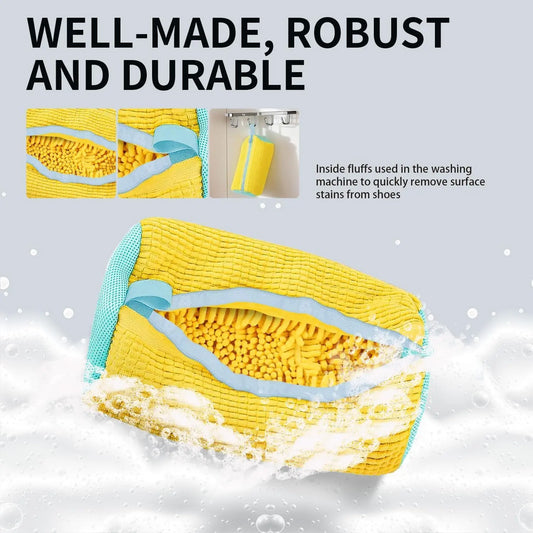 Laundry Shoe Washing Bag, Mesh Shoe Protector for Washing Machine, Grey