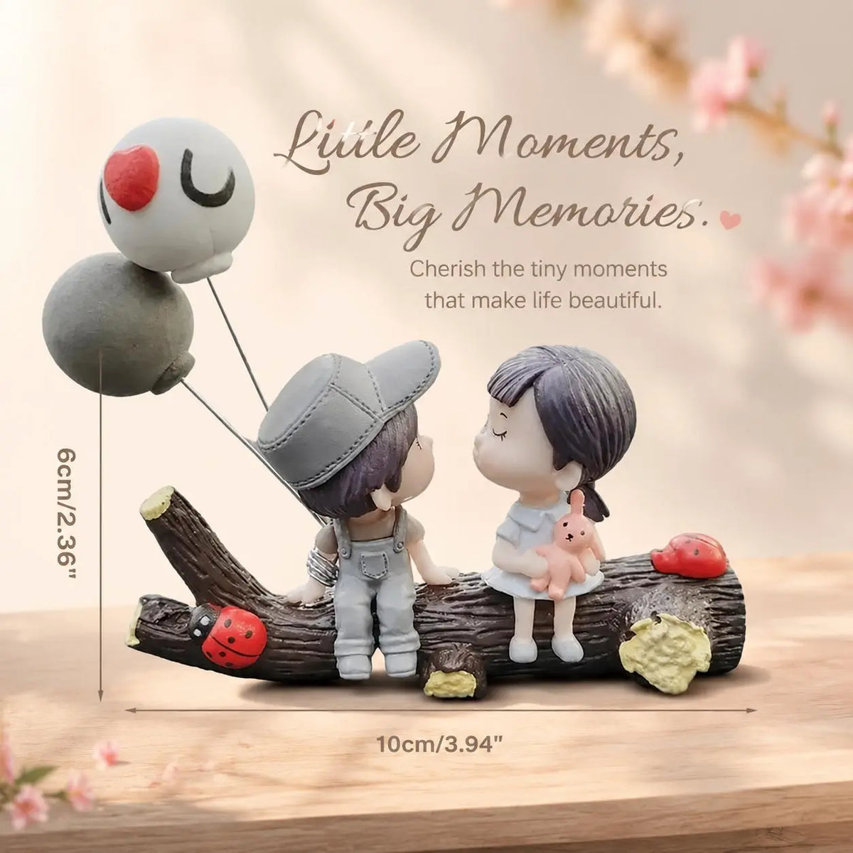 Whimsical Cartoon Couple Car Ornament, Cute Interior Decoration, Girly Car Accessory & Gift for Teen Girls