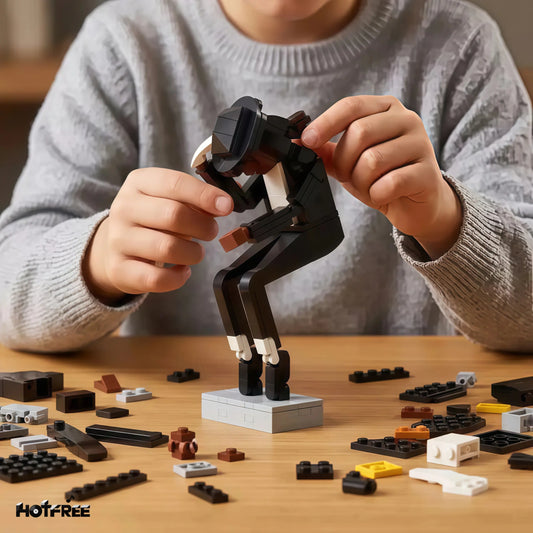 Classic Dance Pose Building Block Figure, Collectible Music Icon Toy, Gift for Pop Music Fans