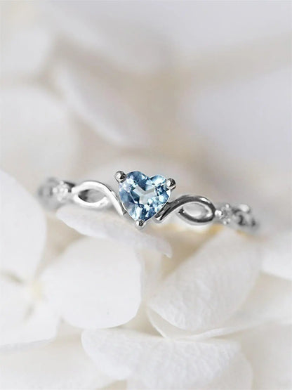 Elegant Heart Rhinestone Ring for Women, Chic Romantic Fashion Jewelry
