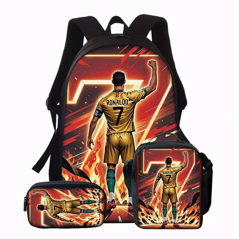 Football Star Backpack, Shoulder Bag & Pencil Case Set