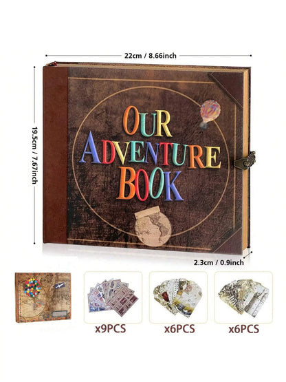 Our Adventure Book Travel Scrapbook, Retro Travel Diary & Anniversary Gift