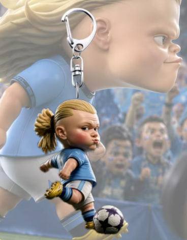 4PCS Cartoon Soccer Acrylic Keychain Set – Cute Bag & Key Charms