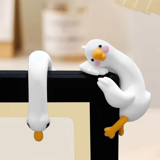 3-4PCS Cute Cartoon Goose Figurines, Whimsical Desk & Home Decor, Mini Office Ornaments & Fun Gifts