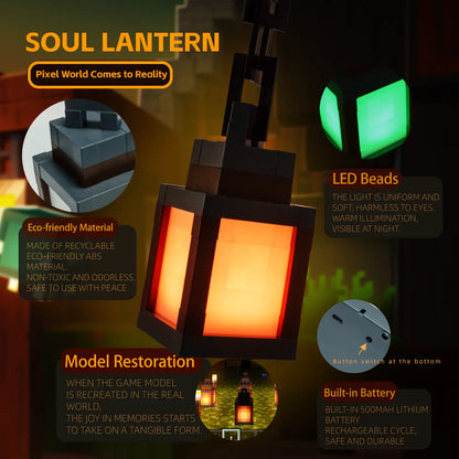 DIYCOM RGB Soul Lantern Night Light – 3D Printed Wall Lamp, 16-Color LED, Remote Control, 4 Lighting Modes