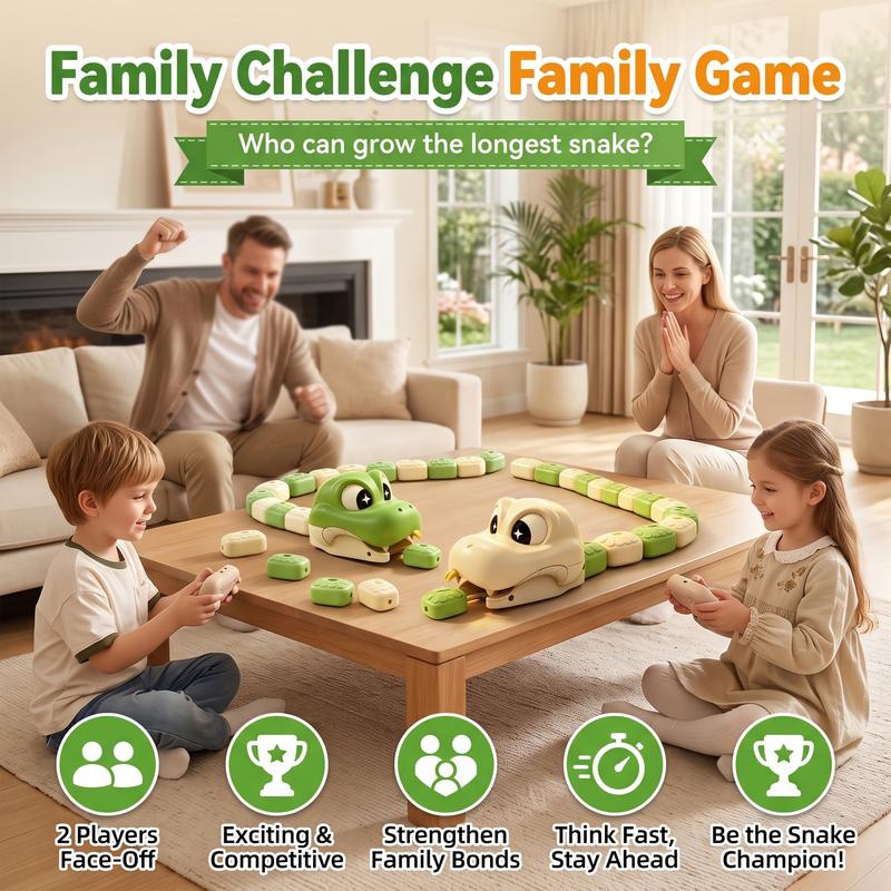 2-Pack Remote Control Magnetic Snake Game – 2-Player Competitive Stress Relief Toy for Family Fun