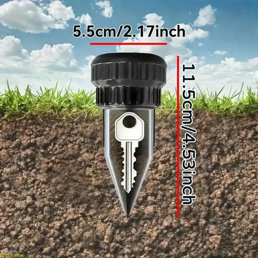 Underground Spike Garden Key Hider, Weatherproof Concealed Storage Safe with Watering Can Design