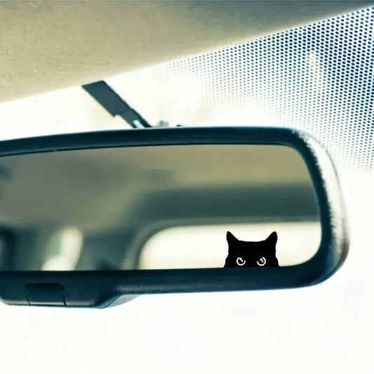 🐈‍⬛✨ 4PCS Waterproof Black Cat Stickers, Cute Peeking Pet Decals for Car & Everyday Decor 🚗💖