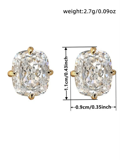Romantic Cubic Zirconia Stud Earrings for Women, Elegant Bridal & Party Jewelry