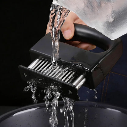 Heavy-Duty Meat Tenderizer Utensil with 48 Ultra-Sharp Stainless Steel Blades for Chicken, Steak, Veal - BBQ Kitchen Gadget for Tenderizing Meat, Utensils, Tenderizes Meat