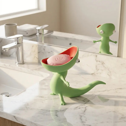 Lizard-Shaped Soap Dish, 3D Textured Multi-Use Tray for Bathroom, Kitchen, Jewelry & Keys