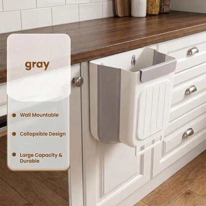 🗑️ Hanging Kitchen Trash Can, Space-Saving Cabinet Door Waste Bin for Food Scraps & Small Spaces