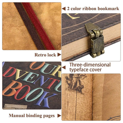 Our Adventure Book Travel Scrapbook, Retro Travel Diary & Anniversary Gift