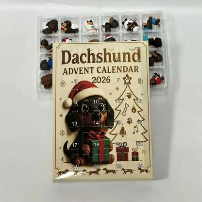 Christmas 24‑Day Countdown Surprise Box, Hanging Puppy Ornaments for Holiday Decor