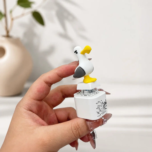 Seagull MINE! Button Keychain-Real Sound & LED Light, Funny Interactive Gift for Friends & Family