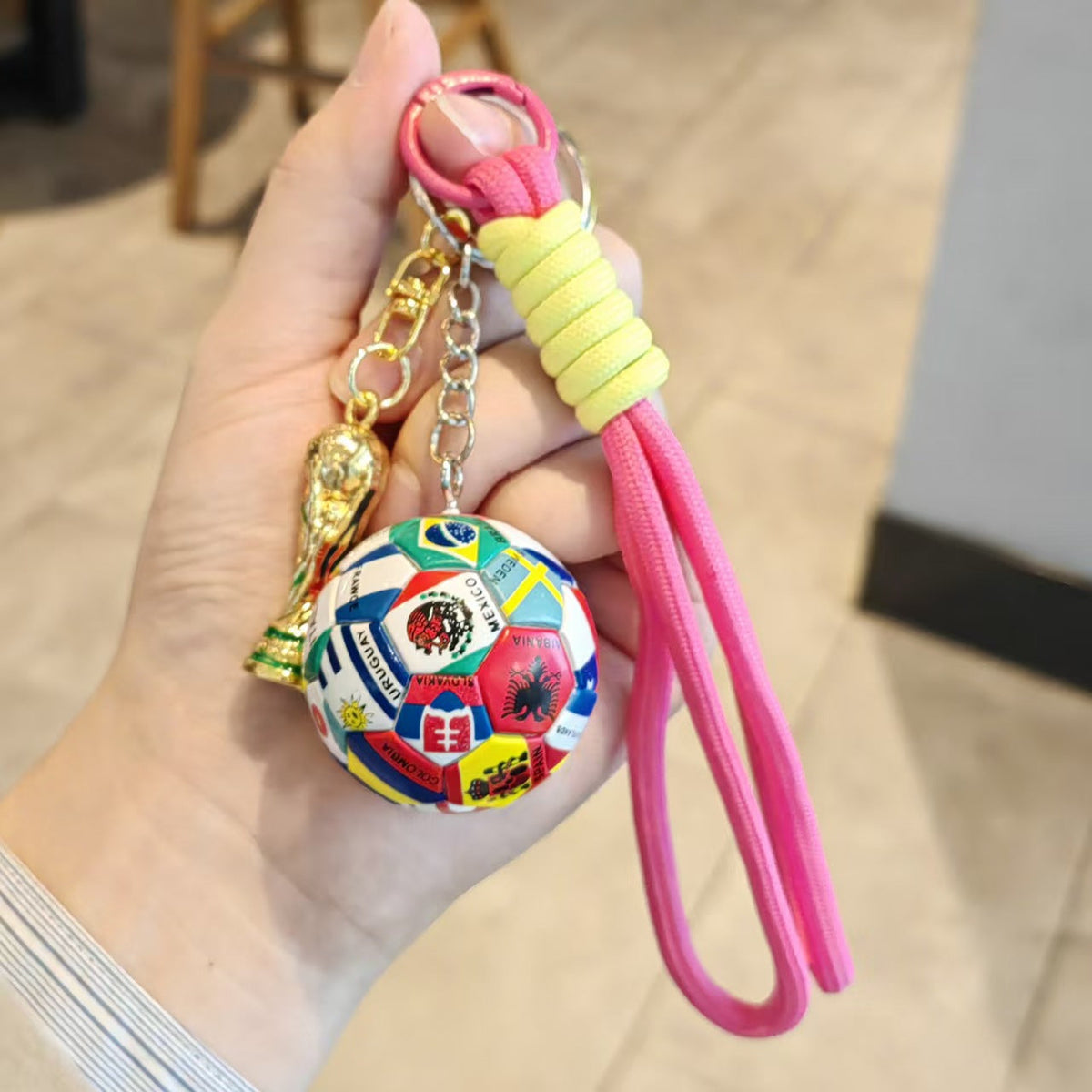 World Cup 2026 Football Keychain - Cool Soccer Fan Gift & Backpack Charm