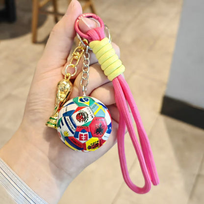 World Cup 2026 Football Keychain - Cool Soccer Fan Gift & Backpack Charm