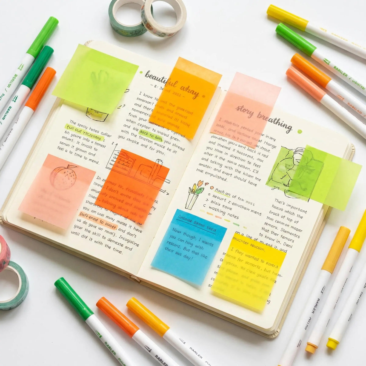 Transparent Pull-Out Glitter Sticky Notes, 12 Boxes/960 Sheets, Pop-Up Study Notes for School & Office