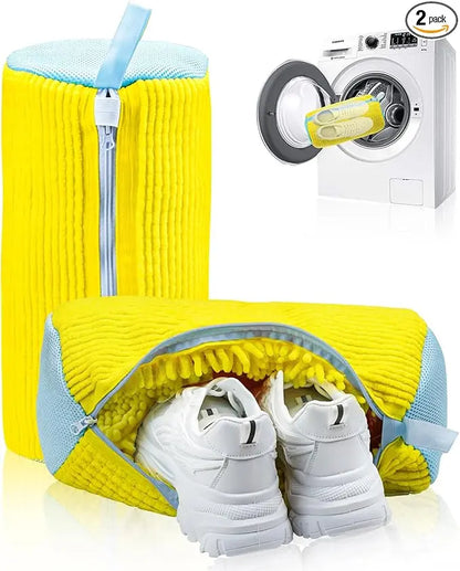 Laundry Shoe Washing Bag, Mesh Shoe Protector for Washing Machine, Grey