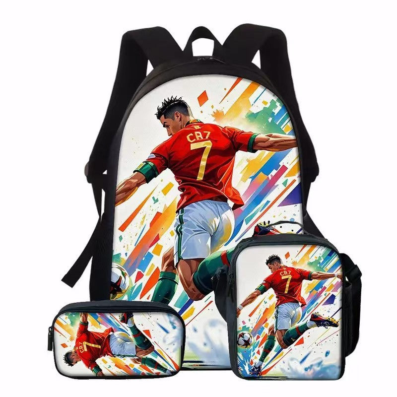 Football Star Backpack, Shoulder Bag & Pencil Case Set