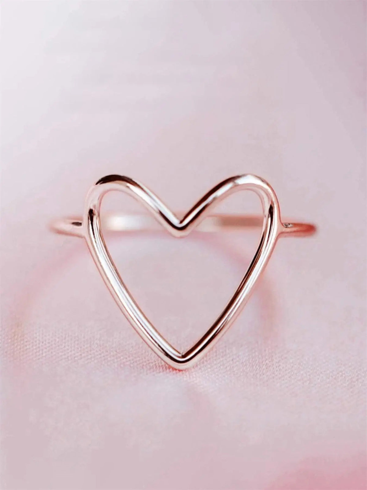 Heart Design Ring for Women & Girls, Trendy Elegant Fashion Jewelry