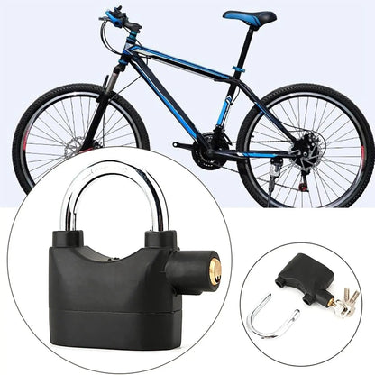 110 dB Alarm Padlock with 3 Keys, Heavy-Duty Outdoor Security Lock for Garages, Fences & Storage Units