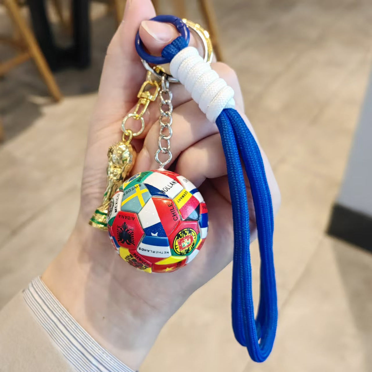 World Cup 2026 Football Keychain - Cool Soccer Fan Gift & Backpack Charm