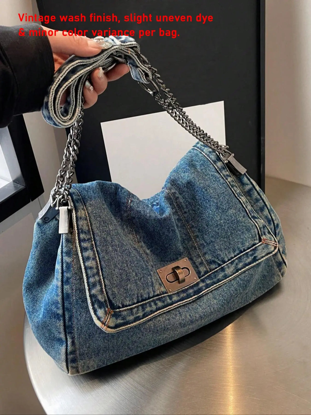 ashion Chain Shoulder Bag, Trendy Crossbody Purse for Women, Casual Daily Travel Bag