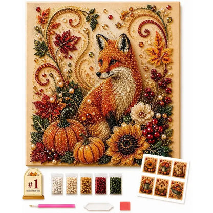 🎃✨ Autumn Pumpkin Pearl Painting Kit, 12×12in DIY Sparkling Craft Set for Adults 🍂🖌️