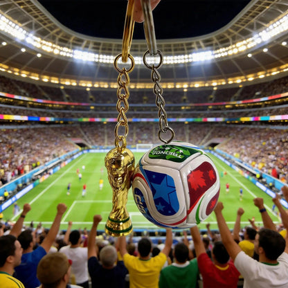 World Cup 2026 Football Keychain - Cool Soccer Fan Gift & Backpack Charm