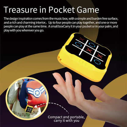 3-in-1 Handheld Digital Tic Tac Toe Game – Portable Logic & Family Fun Toy