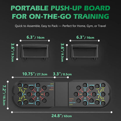 Portable Push Up Board – Foldable Chest & Core Training System for Home Workouts