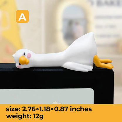 3-4PCS Cute Cartoon Goose Figurines, Whimsical Desk & Home Decor, Mini Office Ornaments & Fun Gifts