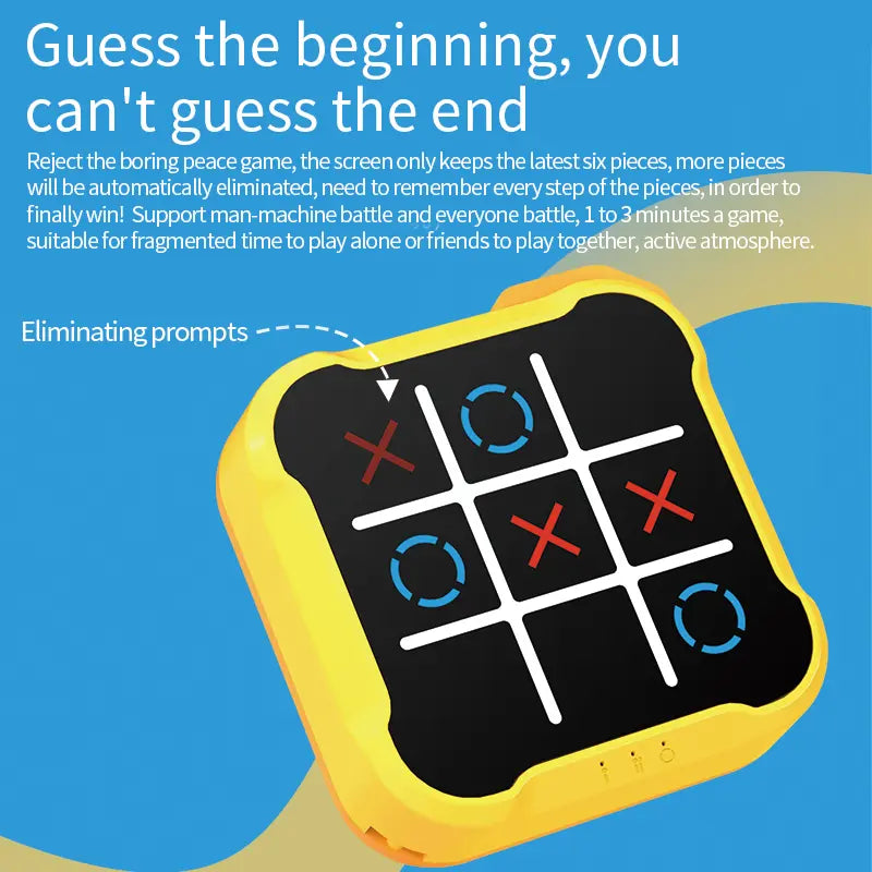 3-in-1 Handheld Digital Tic Tac Toe Game – Portable Logic & Family Fun Toy