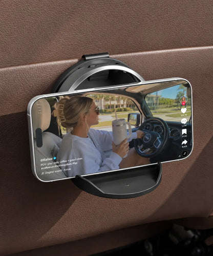 Foldable Car Cup Holder with Hook, Space-Saving Drink Holder for Bottles & Tumblers