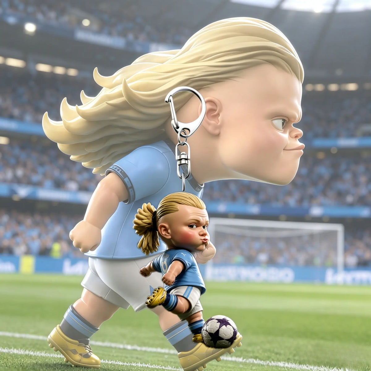 4PCS Cartoon Soccer Acrylic Keychain Set – Cute Bag & Key Charms