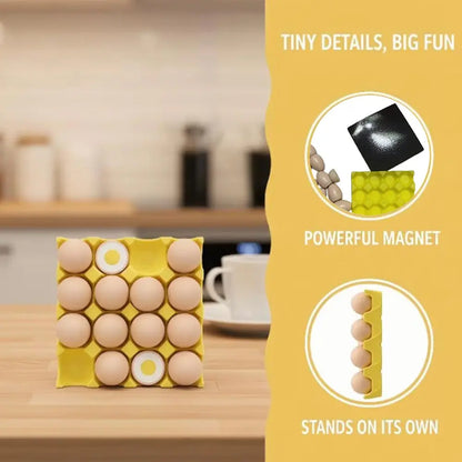 14PCS 3D Egg Fridge Magnets – Cute Soft Gel Kitchen Decor & Fun Refrigerator Accessories