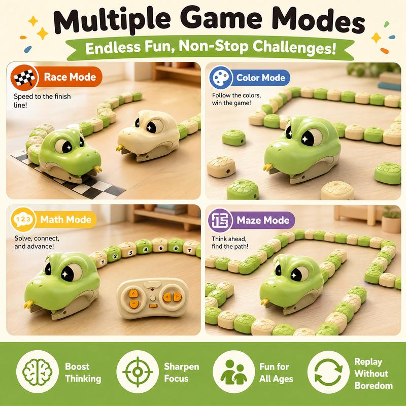 2-Pack Remote Control Magnetic Snake Game – 2-Player Competitive Stress Relief Toy for Family Fun