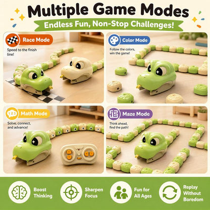2-Pack Remote Control Magnetic Snake Game – 2-Player Competitive Stress Relief Toy for Family Fun